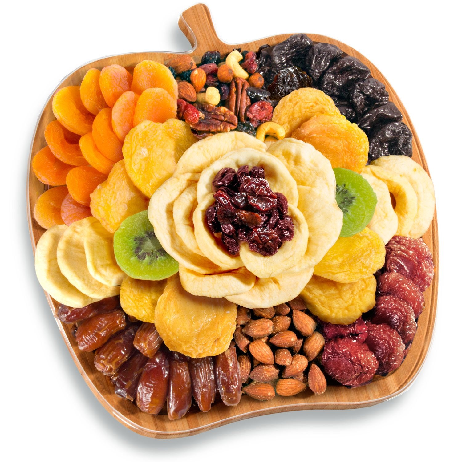 Dried Fruit & Nut Gift in Bamboo Apple Tray