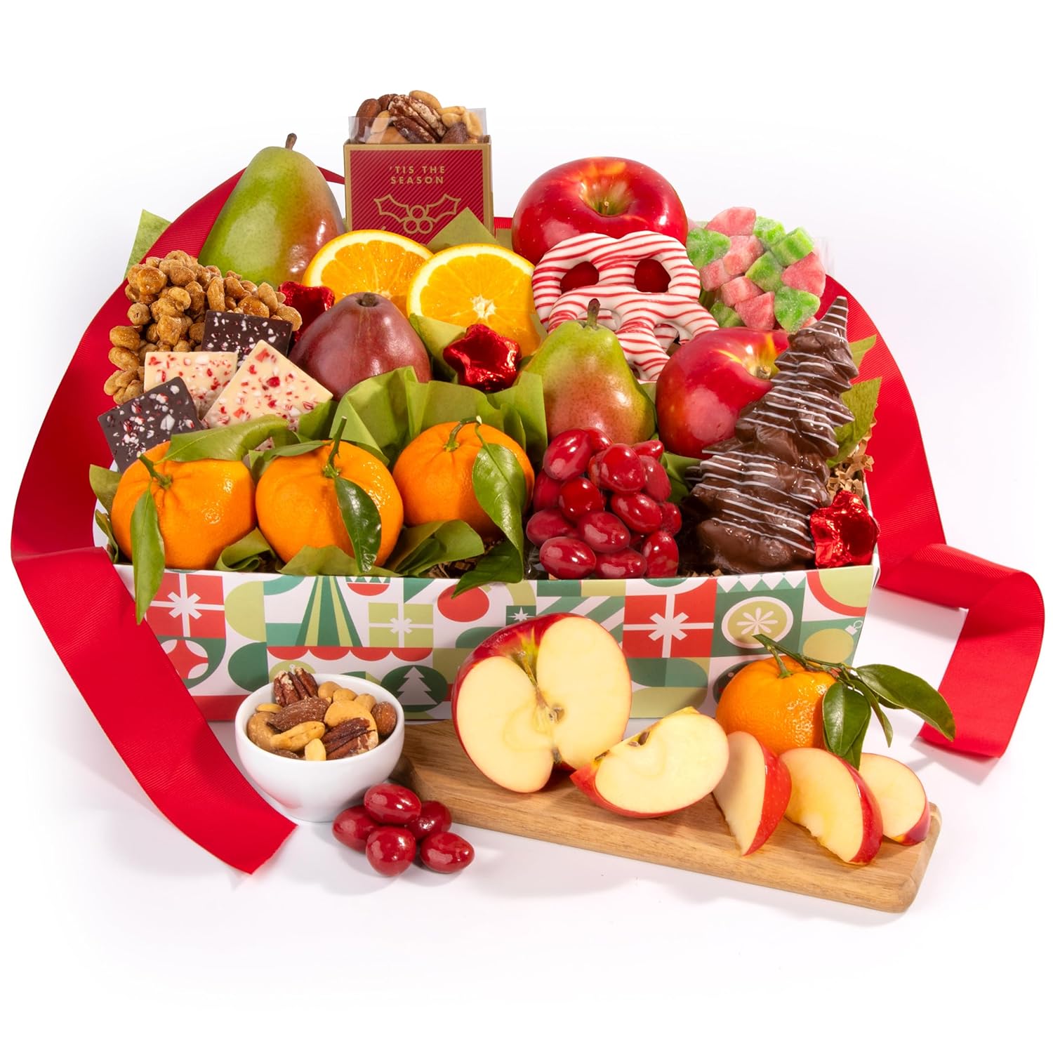 Holiday Fruit, Chocolate & Nut Gift Basket